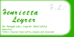 henrietta leyrer business card